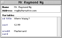The recipient form.